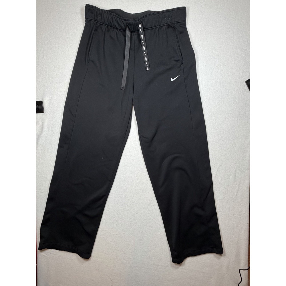 Nike Women's Med Black Lounge Walking Pants Drawstring Pockets/PolyesterSpandex